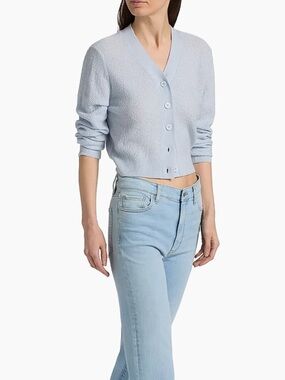 Frame The Lightweight Cardi in Sky Blue